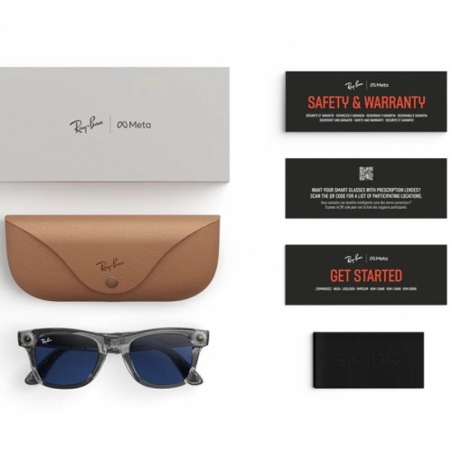 RAY-BAN META GEN 2 WAYFARER Shiny Transparent Grey Clear/Sapphire Transitions