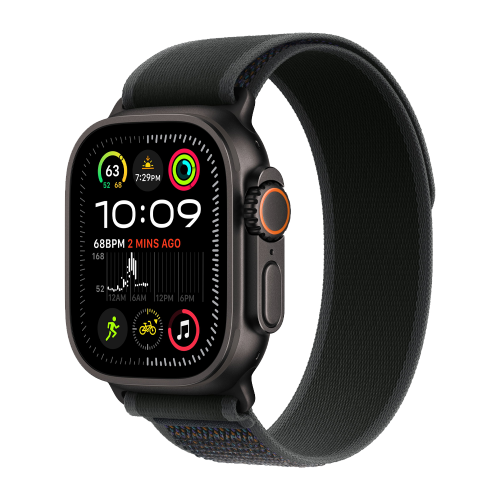 Apple Watch Ultra 2, цвет корпуса Black, ремешок Trail Loop, цвет Black, размеры S/M/L