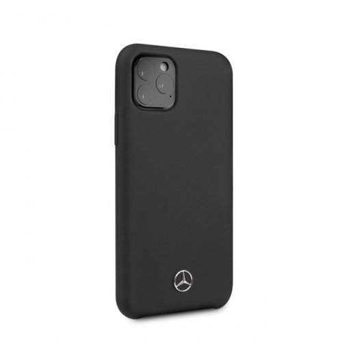 Силиконовый чехол Mercedes Liquid Silicone Hard для iPhone 11/11Pro/11ProMax, черный
