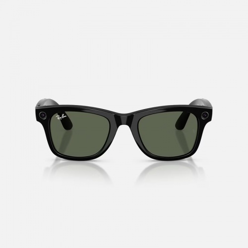 RAY-BAN META GEN 2 WAYFARER Shiny Black G-15 Green