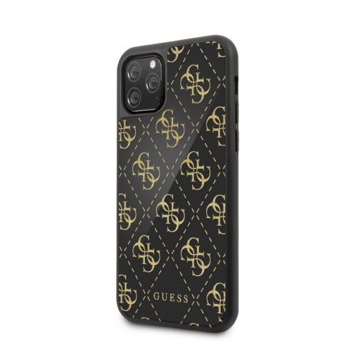 Чехол-накладка для iPhone 11/11Pro/11ProMax Guess Double layer 4G Hard Glass, Black