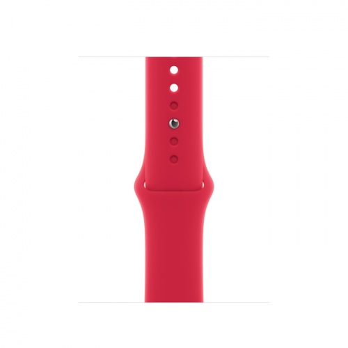 Apple Watch Series SE 2022 44мм серебристый корпус из алюминия и ремешок Sport Band Red