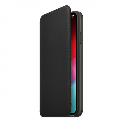 Чехол Apple для iPhone XS Max Leather Folio, чёрный цвет