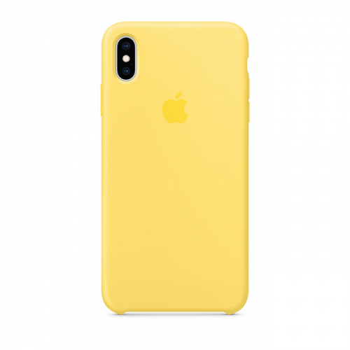 Чехол Apple для Phone XS Max, силикон, канареечный цвет