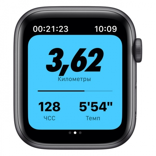 Apple Watch Nike SE из алюминия, 44 мм, цвет «серый космос» и «антрацитовый/чёрный»