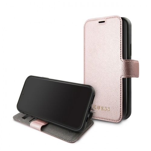 Чехол-книжка для iPhone 11/11Pro/11ProMax Guess Iridescent Booktype PU, ROSE GOLD