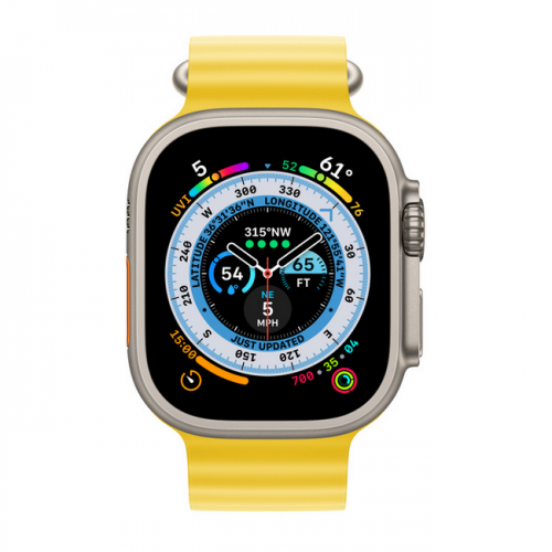 Apple Watch Series Ultra GPS 49мм корпус из титана и ремешок Морской желтый
