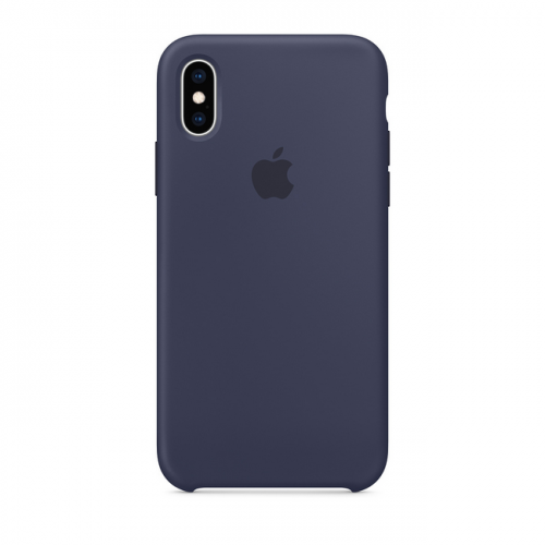 Чехол Apple для iPhone XS, силикон, цвет тёмно-синий цвет