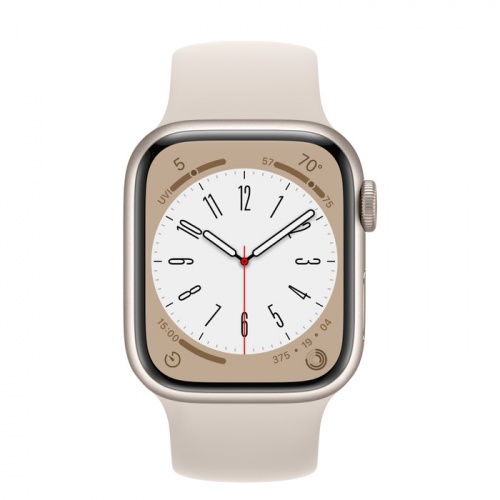 Apple Watch Series 8 45мм корпус из алюминия "сияющая звезда" и ремешок Solo Loop Starlight